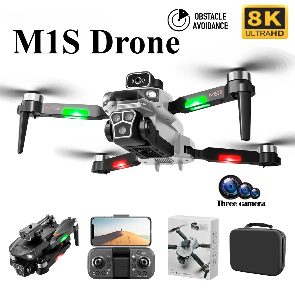 Jjrc Drone X12 - M1S Drone 8K Professionele Drievoudige Camera